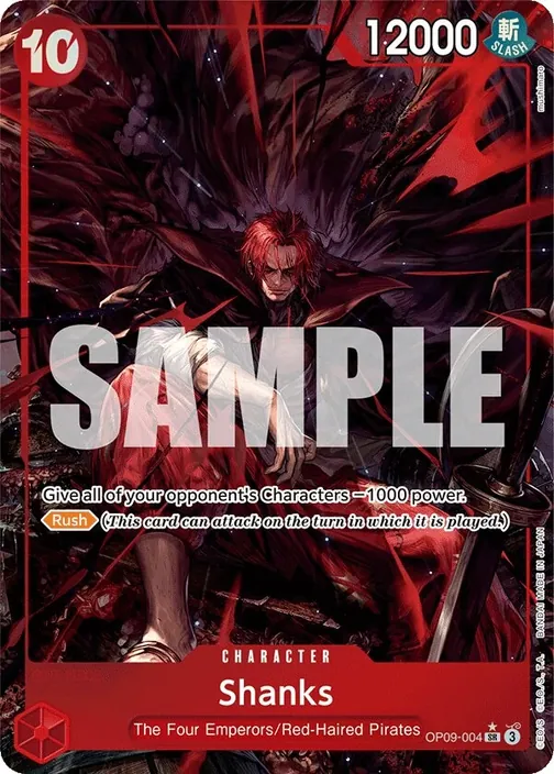 Carte One Piece anglaise OP09-004 Shanks (version 2)