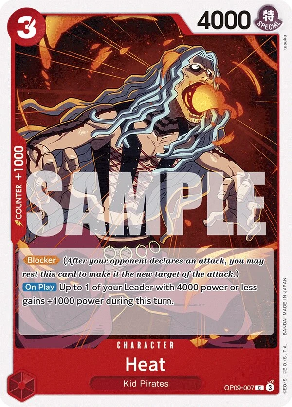 Carte One Piece anglaise Heat OP09-007 C