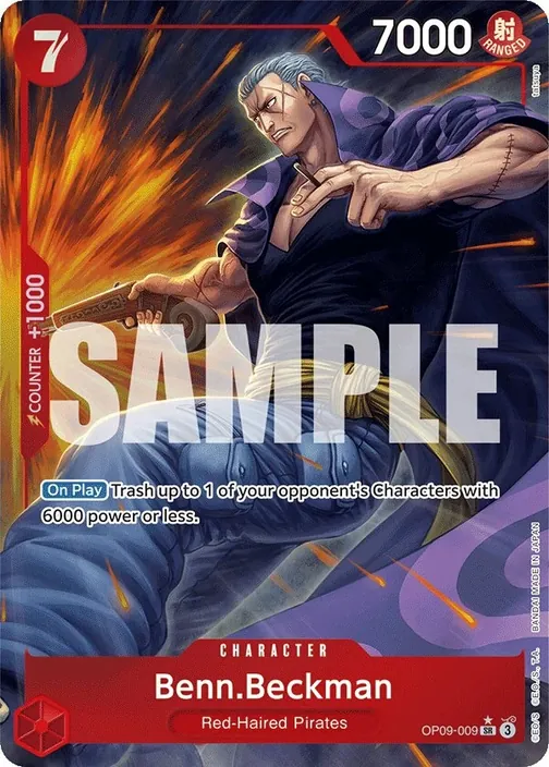 Carte One Piece anglaise OP09-009 Benn.Beckman (version 2)