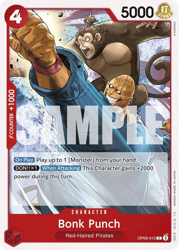 Carte One Piece anglaise Bonk Punch OP09-010 C