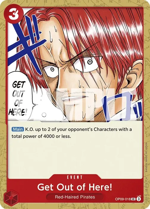 Carte One Piece anglaise OP09-018 Get Out of Here!