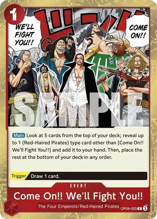 Carte One Piece anglaise OP09-020 Come On!! We'll Fight You!!