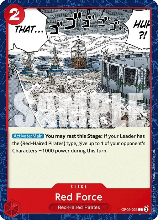 Carte One Piece anglaise OP09-021 Red Force