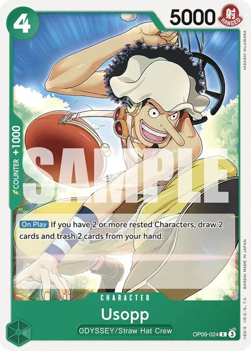 Carte One Piece anglaise OP09-024 Usopp