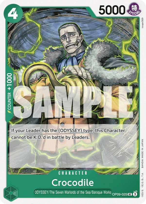 Carte One Piece anglaise Crocodile OP09-025 UC