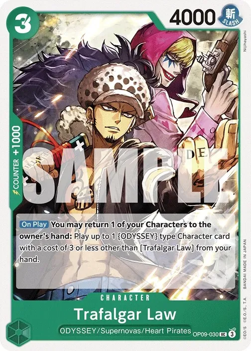 Carte One Piece anglaise OP09-030 Trafalgar Law