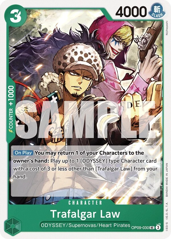 Carte One Piece anglaise Trafalgar Law OP09-030 UC