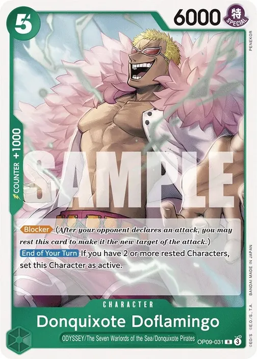 Carte One Piece anglaise OP09-031 Donquixote Doflamingo