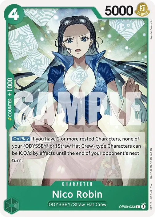 Carte One Piece anglaise OP09-033 Nico Robin