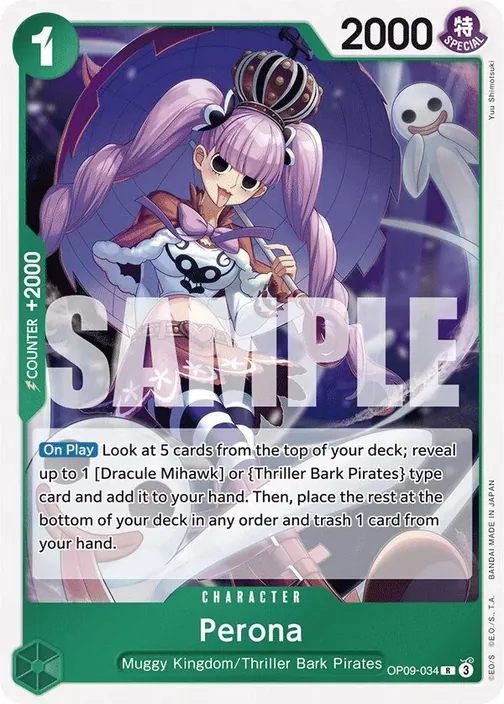 Carte One Piece anglaise OP09-034 Perona