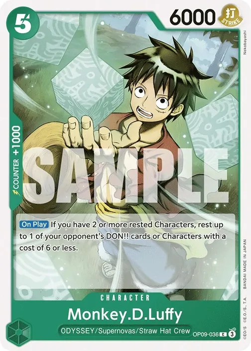 Carte One Piece anglaise OP09-036 Monkey.D.Luffy