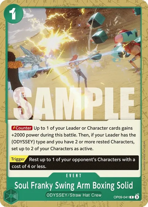 Carte One Piece anglaise OP09-041 Soul Franky Swing Arm Boxing Solid