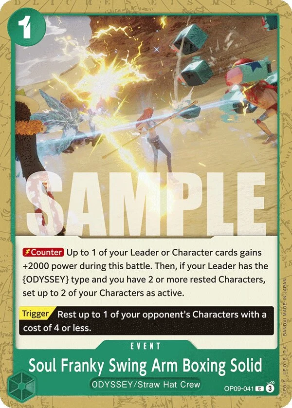 Carte One Piece anglaise Soul Franky Swing Arm Boxing Solid OP09-041 C