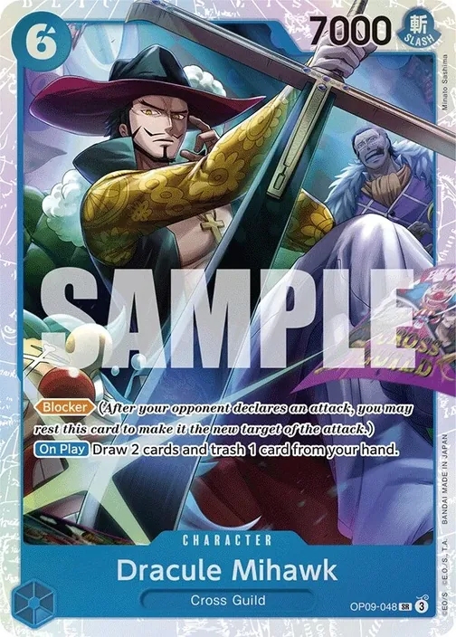 Carte One Piece anglaise OP09-048 Dracule Mihawk