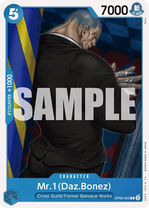 Carte One Piece anglaise OP09-055 Mr.1(Daz.Bonez)