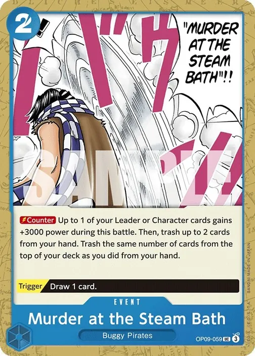 Carte One Piece anglaise OP09-059 Murder at the Steam Bath
