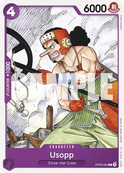 Carte One Piece anglaise OP09-063 Usopp