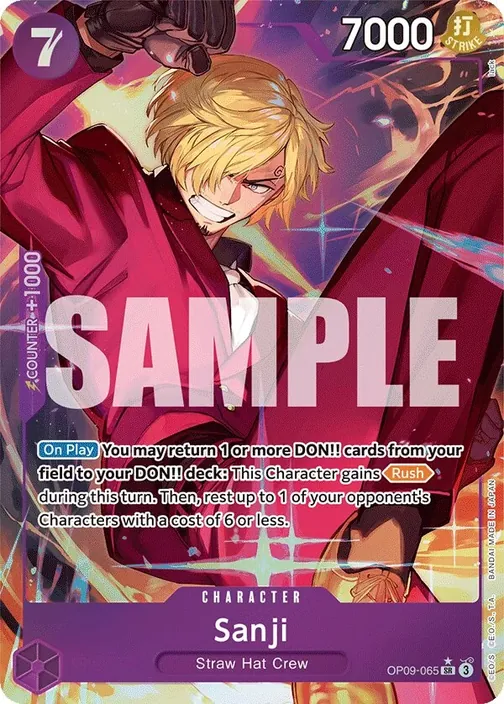 Carte One Piece anglaise OP09-065 Sanji (version 2)