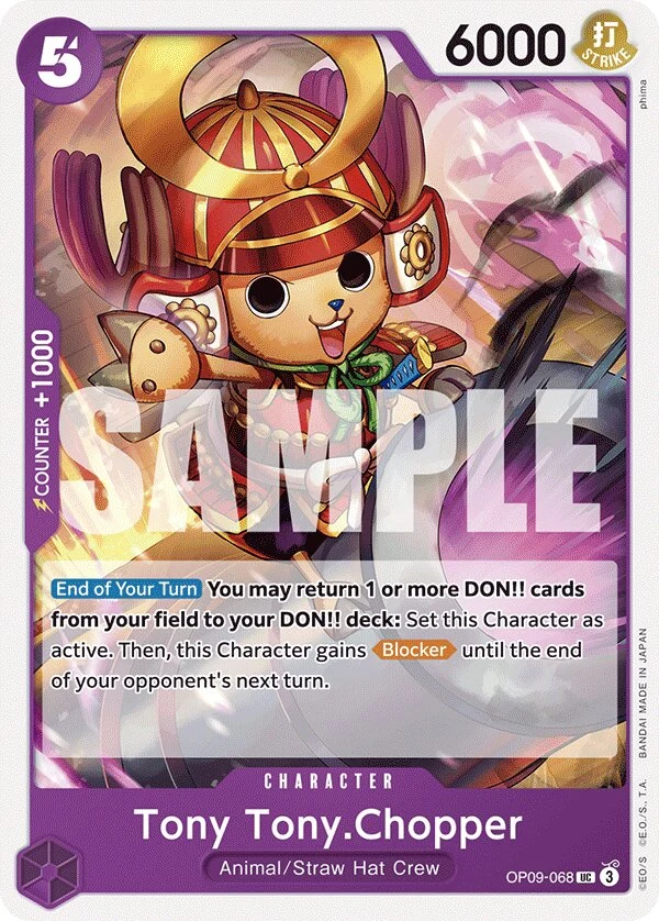 Carte One Piece anglaise Tony Tony.Chopper OP09-068 UC