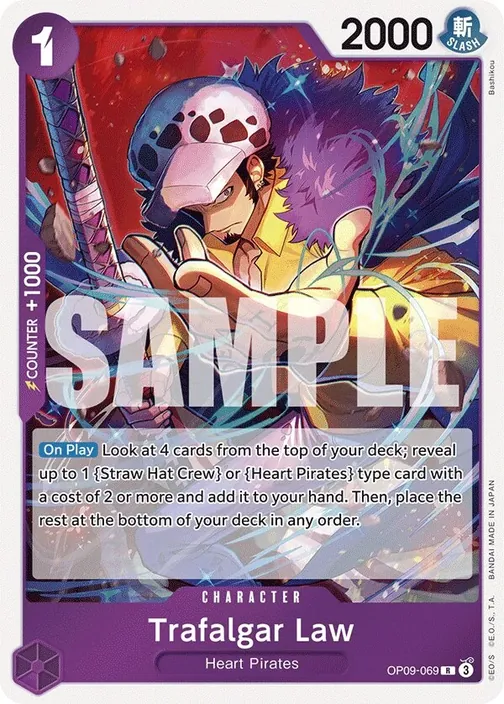 Carte One Piece anglaise OP09-069 Trafalgar Law