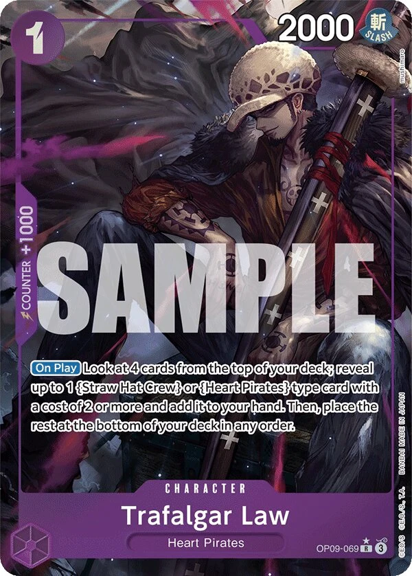 Carte One Piece anglaise Trafalgar Law OP09-069 R
