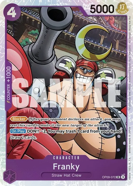 Carte One Piece anglaise OP09-072 Franky