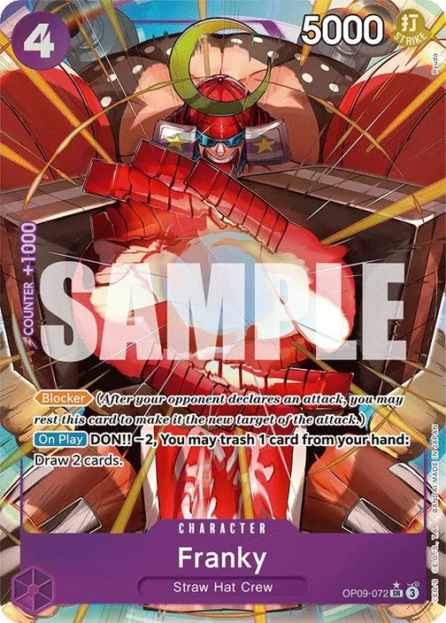 Carte One Piece anglaise OP09-072 Franky (version 2)