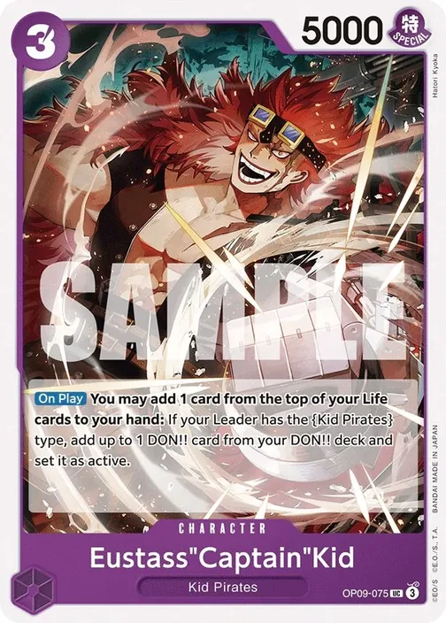 Carte One Piece anglaise OP09-075 Eustass"Captain"Kid