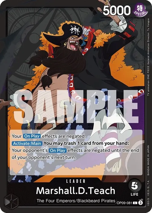 Carte One Piece anglaise OP09-081 Marshall.D.Teach