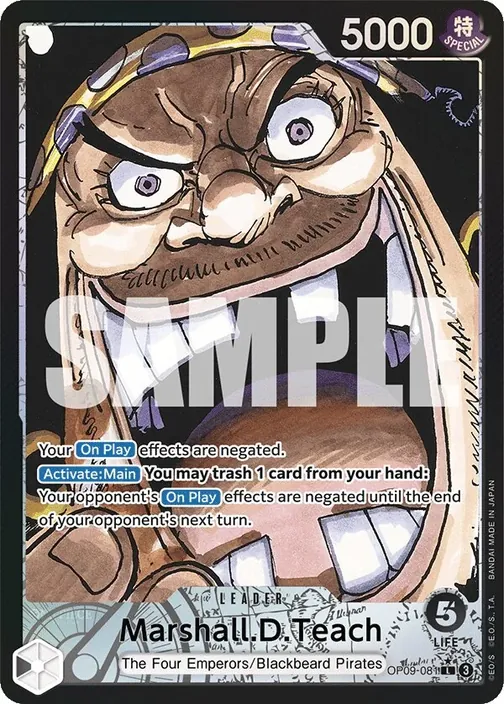 Carte One Piece anglaise OP09-081 Marshall.D.Teach (version 2)