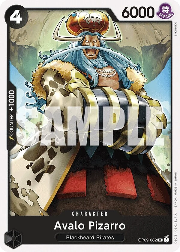 Carte One Piece anglaise Avalo Pizarro OP09-082 C