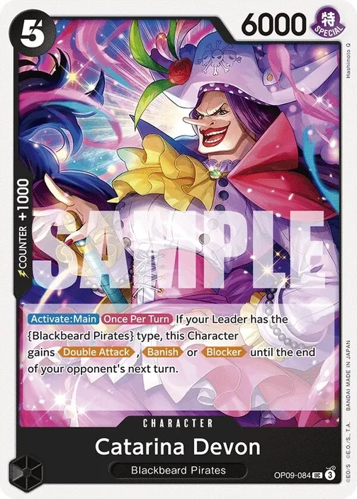 Carte One Piece anglaise OP09-084 Catarina Devon