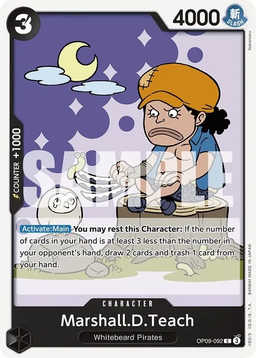 Carte One Piece anglaise OP09-092 Marshall.D.Teach
