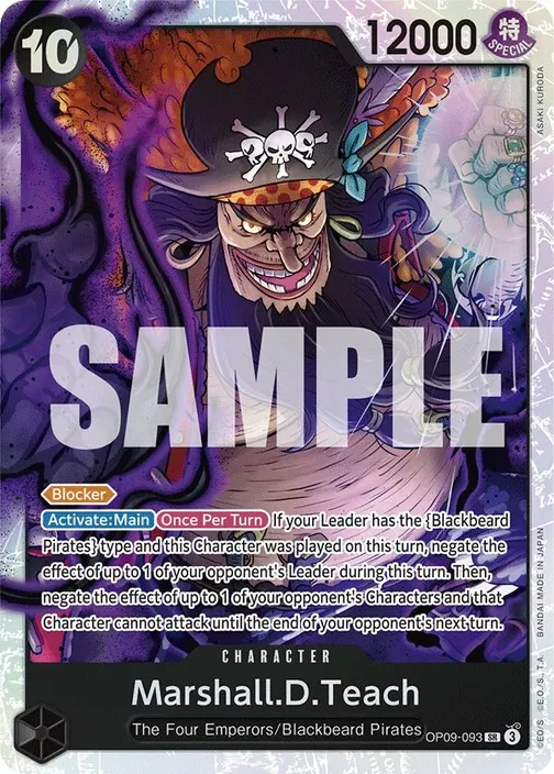Carte One Piece anglaise OP09-093 Marshall.D.Teach