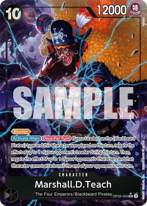 Carte One Piece anglaise OP09-093 Marshall.D.Teach (version 2)