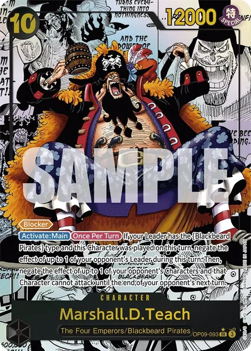 Carte One Piece anglaise OP09-093 Marshall.D.Teach (version 3)