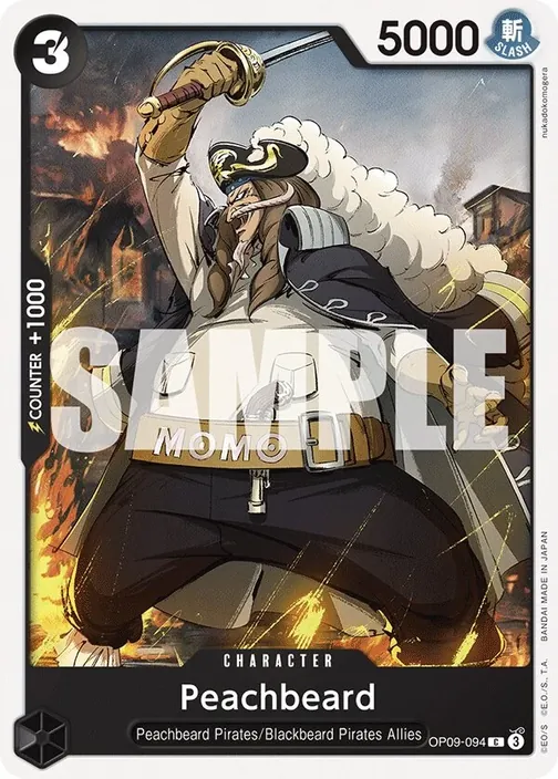 Carte One Piece anglaise OP09-094 Peachbeard