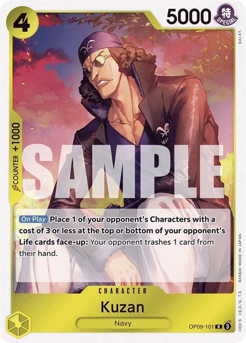 Carte One Piece anglaise OP09-101 Kuzan