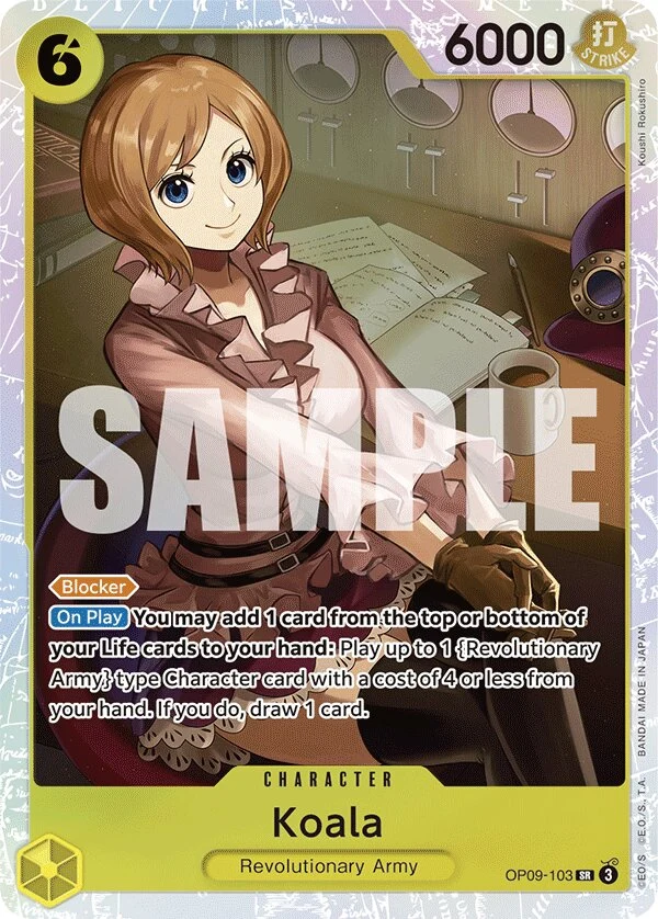 Carte One Piece anglaise Koala OP09-103 SR