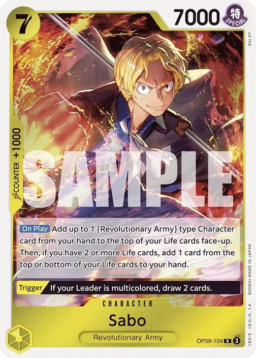 Carte One Piece anglaise OP09-104 Sabo