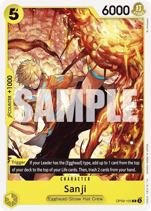 Carte One Piece anglaise OP09-105 Sanji