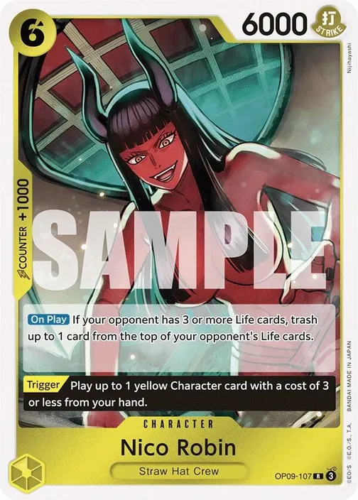 Carte One Piece anglaise OP09-107 Nico Robin