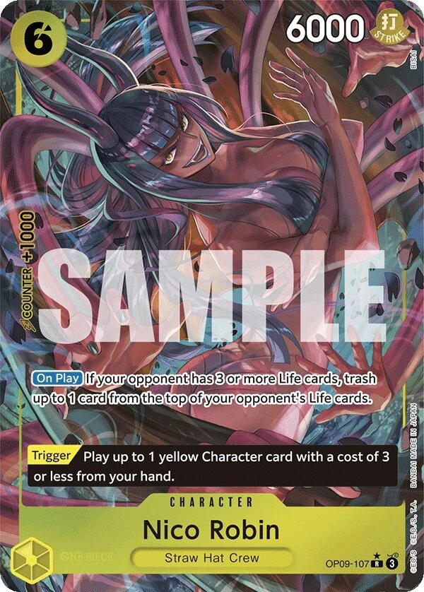 Carte One Piece anglaise Nico Robin OP09-107 R