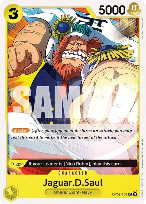 Carte One Piece anglaise OP09-109 Jaguar.D.Saul