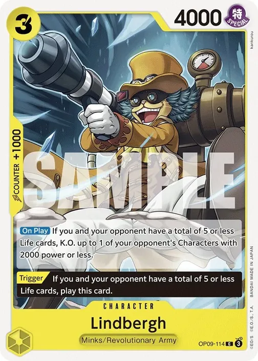 Carte One Piece anglaise OP09-114 Lindbergh