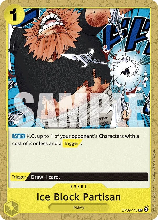 Carte One Piece anglaise Ice Block Partisan OP09-115 UC