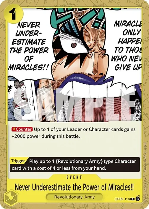 Carte One Piece anglaise OP09-116 Never Underestimate the Power of Miracles!!