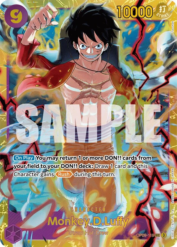 Carte One Piece anglaise Monkey.D.Luffy OP09-119 SEC