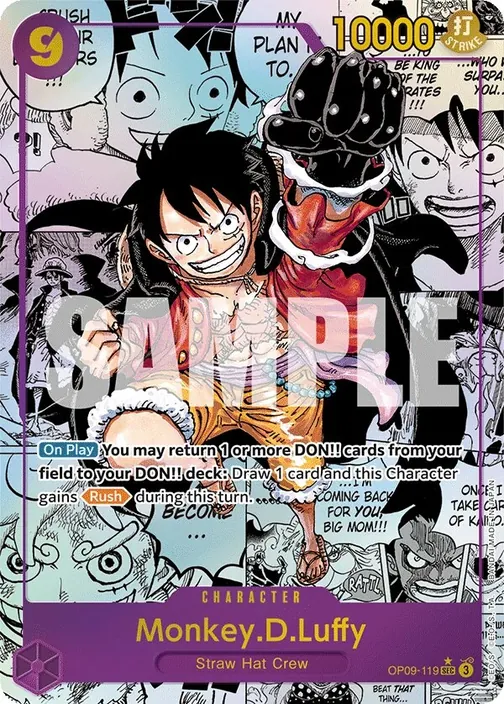 Carte One Piece anglaise OP09-119 Monkey.D.Luffy (version 3)