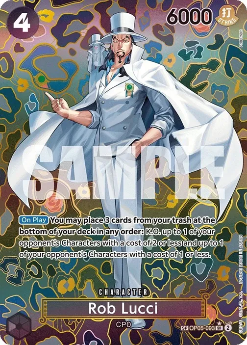 Carte One Piece anglaise OP05-093 Rob Lucci (version 3)